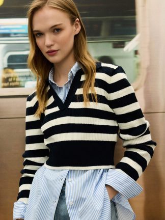 پلیور زنانه سرمه ای دفکتو