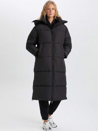 کاپشن زنانه مشکی دفکتو