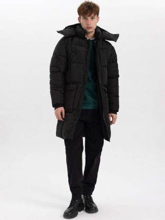 کاپشن مردانه مشکی دفکتو