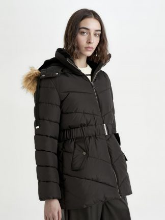 کاپشن زنانه مشکی دفکتو