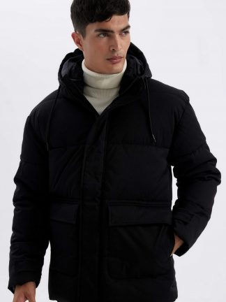 کاپشن مردانه مشکی دفکتو