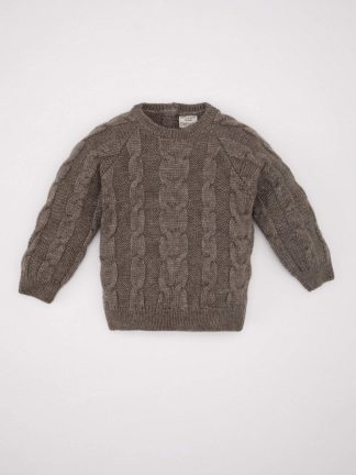 پلیور نوزاد پسر بژ دفکتو