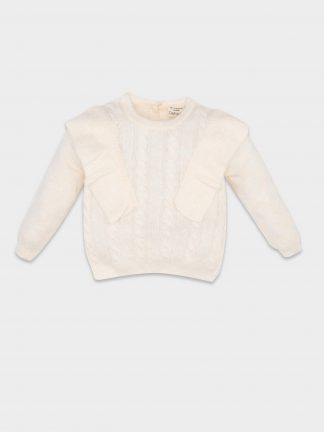 پلیور نوزاد دختر بژ دفکتو