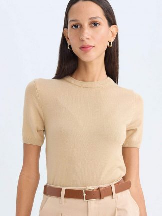 تیشرت زنانه بژ دفکتو