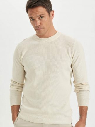 پلیور مردانه بژ دفکتو