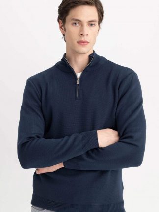 پلیور مردانه سرمه ای دفکتو