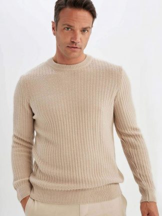 پلیور مردانه بژ دفکتو