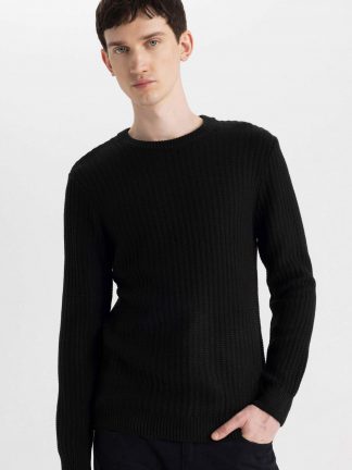 پلیور مردانه مشکی دفکتو