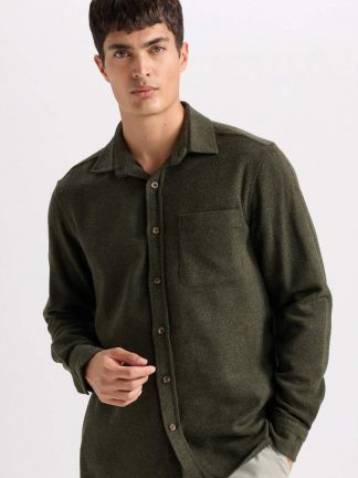 پیراهن مردانه خاکی دفکتو