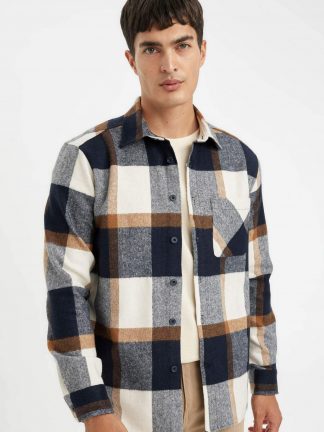 پیراهن مردانه سرمه ای دفکتو