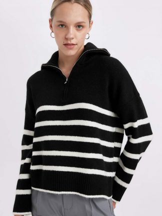 پلیور زنانه مشکی دفکتو