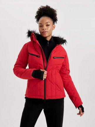 کاپشن زنانه قرمز دفکتو