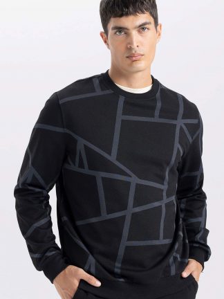 سویشرت مردانه مشکی دفکتو