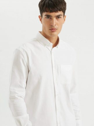 پیراهن آستین بلند مردانه سفید دفکتو