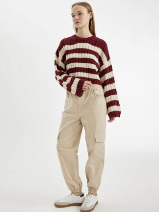 پلیور زنانه زرشکی دفکتو