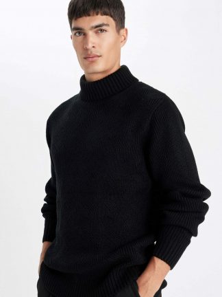 پلیور مردانه مشکی دفکتو