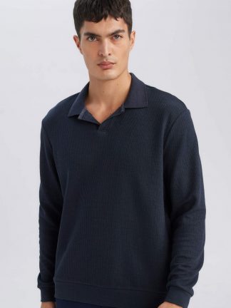 سویشرت مردانه سرمه ای دفکتو