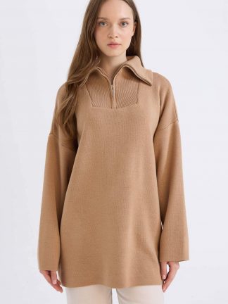 تونیک زنانه بژ دفکتو