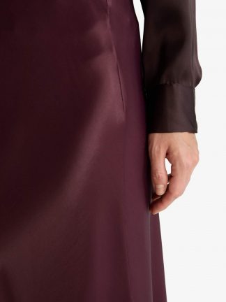 دامن میدی زنانه زرشکی دفکتو