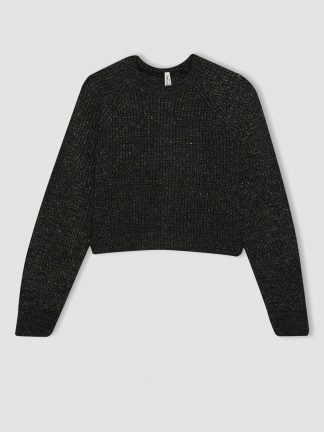 پلیور دخترانه مشکی دفکتو