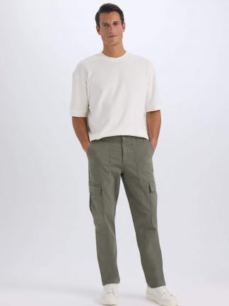 شلوار کارگو مردانه خاکی دفکتو