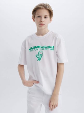 تی شرت پسرانه سفید دفکتو