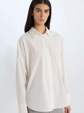 شومیز زنانه بژ دفکتو