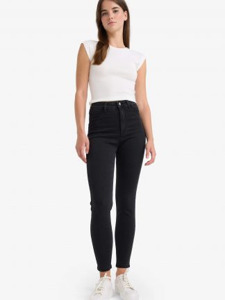 شلوار جین جذب زنانه خاکستری تیره دفکتو