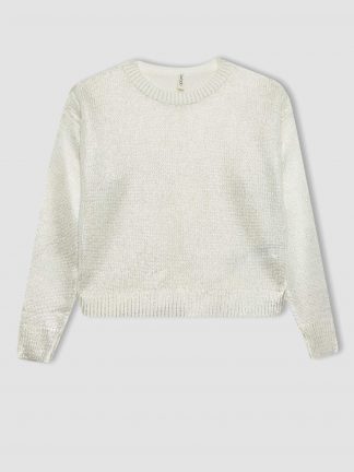 پلیور دخترانه بژ دفکتو