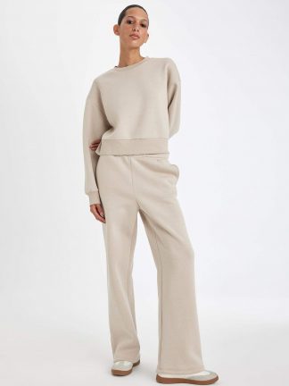 شلوار راحتی زنانه بژ دفکتو