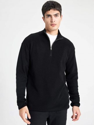 پلیور مردانه مشکی دفکتو