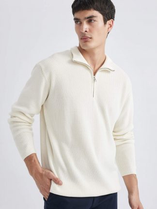 پلیور مردانه طوسی روشن دفکتو