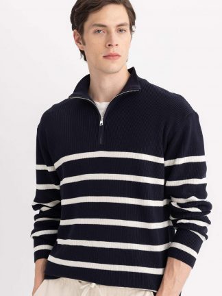 پلیور مردانه سرمه ای دفکتو