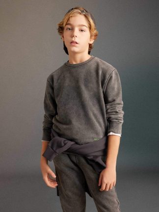 سویشرت پسرانه خاکستری تیره دفکتو