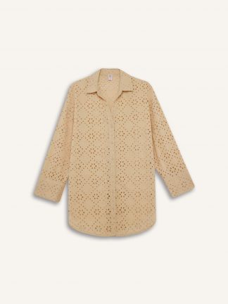 لباس ساحلی زنانه بژ دفکتو