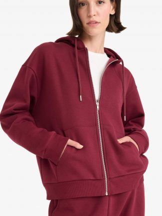 هودی زنانه زرشکی دفکتو