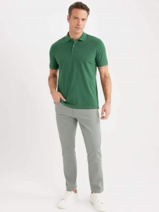 شلوار کتان مردانه خاکی دفکتو