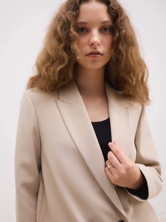 کت زنانه بژ دفکتو