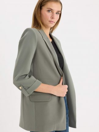 کت زنانه خاکی دفکتو