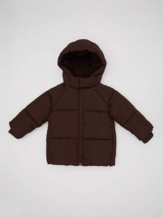 کاپشن نوزاد پسر قهوه ای دفکتو