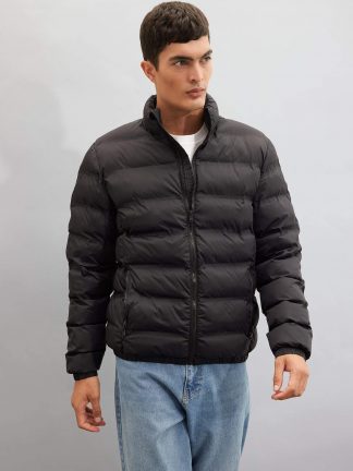 کاپشن مردانه مشکی دفکتو