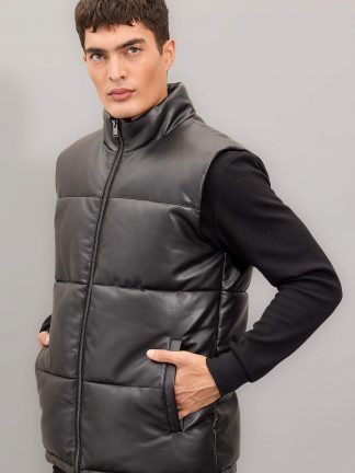 کاپشن مردانه مشکی دفکتو