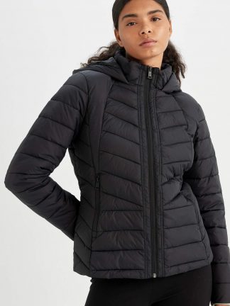 کاپشن زنانه مشکی دفکتو