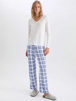 لباس راحتی زنانه آبی دفکتو