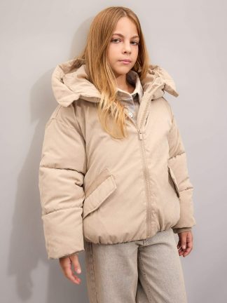 کاپشن دخترانه بژ دفکتو