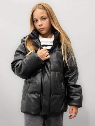 کاپشن دخترانه مشکی دفکتو