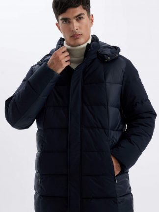 کاپشن مردانه سرمه ای دفکتو