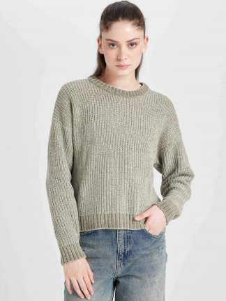 پلیور زنانه خاکی دفکتو