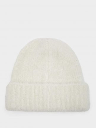 کلاه بافت زنانه سفید دفکتو