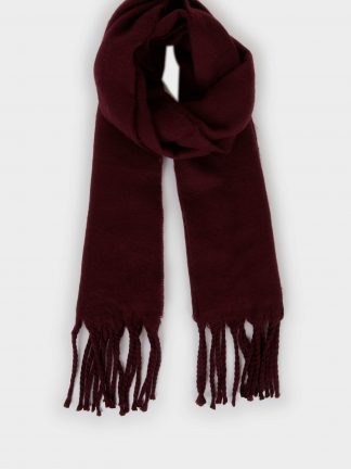 شال بافت زنانه زرشکی دفکتو